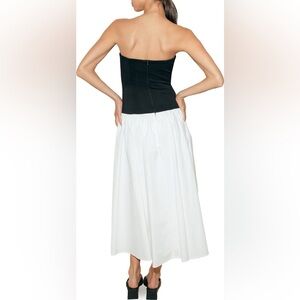 Free market Mixed Media Strapless Dress small nwt